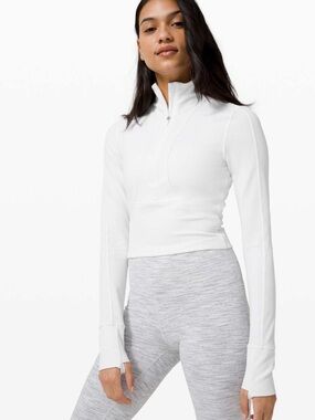 Lululemon Take It In Stride Half Zip in White | Size XSmall or 4